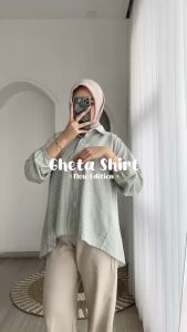GHETA SHIRT - FLOTTILICIOUS / Atasan Kemeja Wanita Stripe Termurah Fashion Outfit Korean Style