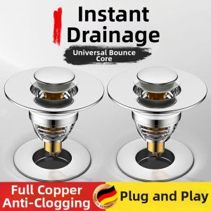 Waterproofing Anti-odor Press-type Universal Sink Drain Plug
