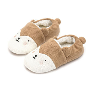 Halluci Knitted Fox Family Slippers Home Warm Rubber Press Cloth Anti-slip Cartoon Soft Bottom Casual Style All Seasons