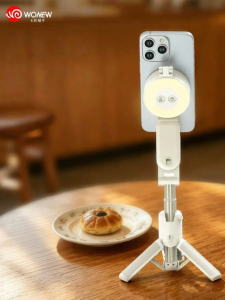 WONEW | Compact Magnetic Selfie Stick with LED Fill Light