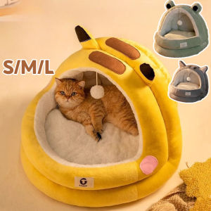 【GUGU-W】ที่นอนสัตว์เลี้ยง ที่นอนแมว เบาะโดมที่นอนแมวแบบกึ่งปิด นอนสบา ยนุ่มนิ่ม S/M/L