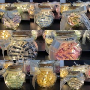Handmade Wish Capsule Letter Roll Transparent Lucky Star Bottle Gift for Girlfriend Birthday Creative Decorations Retro Nostalgia