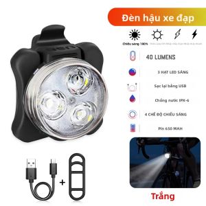 Đèn Hậu Xe Đạp LED Sạc USB - Đèn Kẹp Cho Xe Đạp Đèn Hậu Chống Nước IPX6 Chất Liệu ABS Dành Cho Xe Đạp Leo Núi Xe Đạp Đường Trường