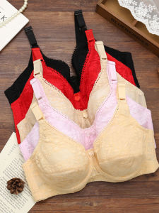 plus Size Bra D Cup Gathered Breast Reduction Thin Breathable Anti-Sagging Side Breast Eliminating U-Back Full Cup Bra
