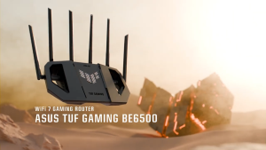 ASUS TUF Gaming BE6500 Dual Band WiFi 7 (802.11be) Extendable Gaming Router Quad 2.5GbE ports 3-step Port Forwarding Smart Home Master AiMesh support and AiProtection Pro for Network Security