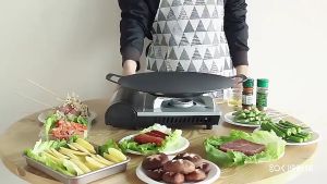 Stone Baking Pan Plate Non-Stick Frying Pan Outdoor Card Aluminum Plate BBQ Smokeless Grill Pan Suitable All Stove Oven