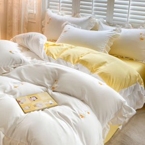Princess Style Ins Style Cotton Bed Sheet Set 4 Pieces