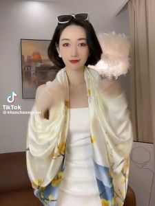 Khăn choàng lụa tơ tẳm cao cấp - 2023