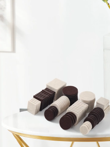 Thicken 3mm Self Adhesive Felt Chair Leg Pads Floor Protectors Furniture Legs Table Leg Covers Round Bottom Anti-Slip Pads 72PCS