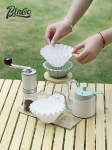 Bincoo Matcha Green Hand-Poured Ceramic Coffee Pot Set Nordic Style Coffee Machine Hand Grinding Outdoor Equipment