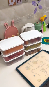 LILIER Food Grade Microwave Fresh-keeping Container Sealed Refrigerator PP Material Kitchen Storage Box Organizer