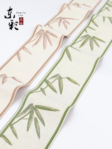 7cm National Style Bamboo Curtain Fabric Decorative Lace Accessories Han Chinese Clothing Collar Placket Cuff Fabric Ribbon