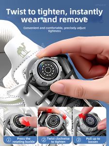 ZHIHAOEN | No Tie Knob Lace Lock Flat Thickened Black and White Shoe Laces