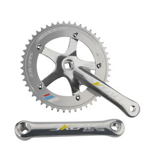SKEACE 48T Racing Bike Crank144mm BCDSpindle 110mmBicycle Crankset Fixed Gear Chain Wheel Single Speed Chainring BMX Part