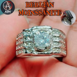 Cincin berlian moinssanite / moinssanite simulan diamond mewah