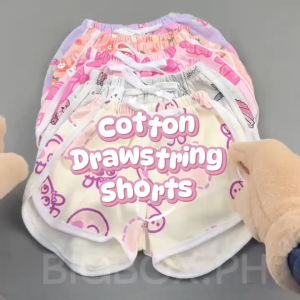 BigboxPH Kids Basic Cotton Drawstring Shorts for Girls 1-12 Years Old