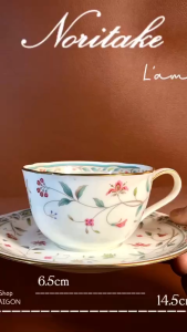 N0RITAKE 100%New - Lamour - 01 Set Trà Chiều Hoa Viền Vàng