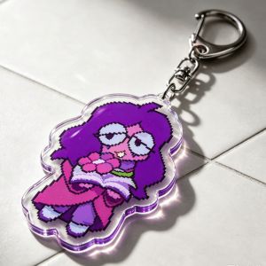 Bandai | for Deltarune Chapter 5 Game Peripheral Seven Colored Flowers Acrylic Keychain Backpack Decoration Pendant Cute Festival Gift