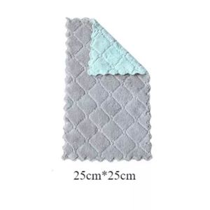 Kitchen Dish Towel 3Pcs Per Pack Non-Stick Oil Double-layer Dish Washing Cloth Kitchen Cleaning Wipes Super Absorbent 抹布吸水不掉毛