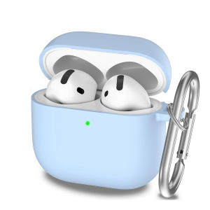 ZUZG for AirPods 4th Generation Case Cover 2024 Military Grade Soft Silicone Shock-Absorbing for AirPods 4 Case with Keychain