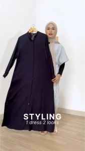 Ghanimi - Emily Dress / Polos Panjang Full Kancing