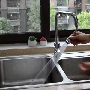 Kitchen Faucet Nozzle Extender 360° Rotating Adjustable Dual Mode Faucet Sprayer Filter Water Purifier Water Saving Nozzle Faucet Connector Faucet Purifier