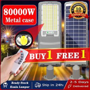 【2025 New】Solar Light Outdoor Lighting 80000W Most Powerful Outdor Solar Lamp Super Bright High Power 3Mode Remote Control Waterproof Light Garden Street Lamp COB Floodlight Spotlight With Remote Control Apply To Garden Courtyard Yard Street