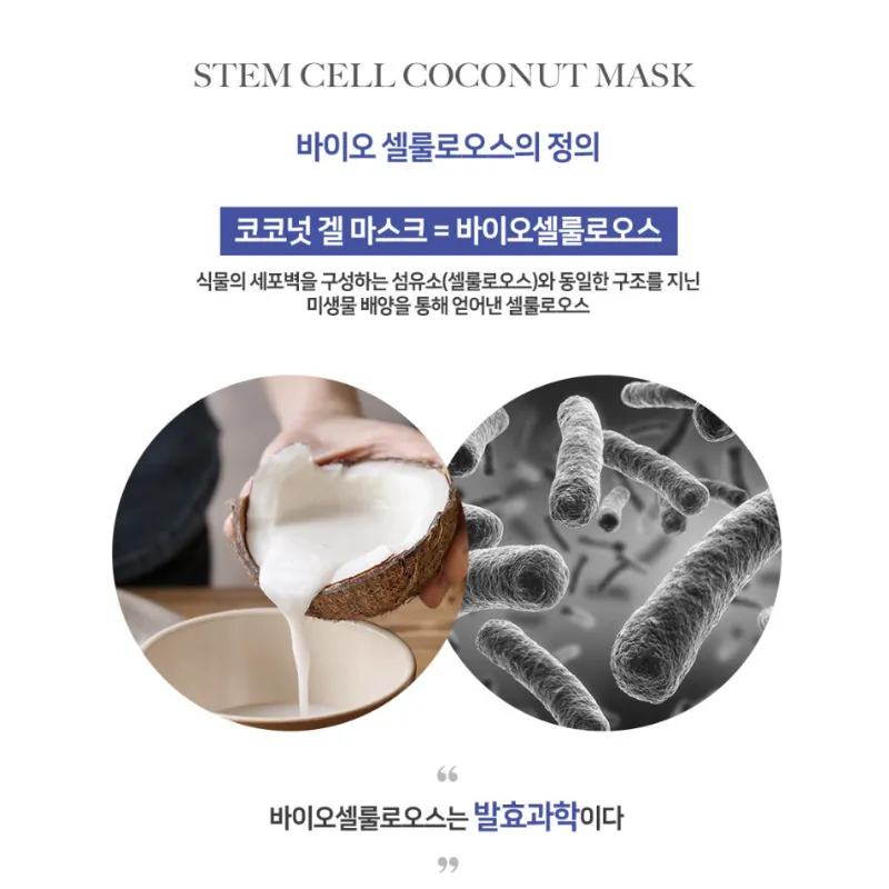 Ready to stock [RONAS] Stem Cell Coconut Mask Pack 30g × 5 Sheets