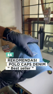 RCKLS. Polo Cap | Topi Pria Orginal Denim Washing Blue Wofen