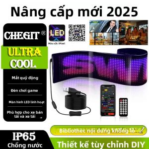Màn Hình LED Ma Trận Lập Trình Tự Làm Kiểu Mắt Quỷ Xe Tải Mềm Mại Có Thể Gập Lại Màn Hình Cuộn Chữ Graffiti Điều Khiển Từ Xa Đèn Chiếu Sáng Linh Hoạt