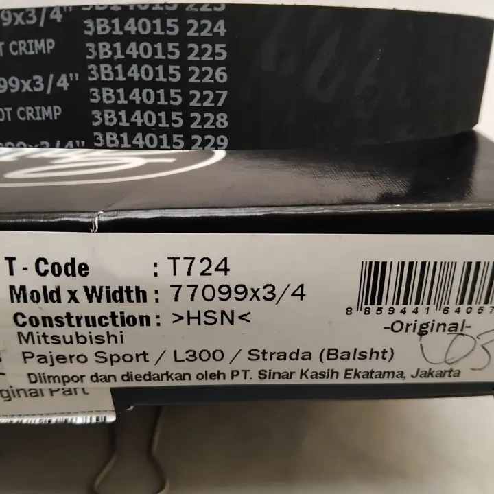 TIMING%20BELT%20MITSUBISHI%20KUDA%202.5%20PENDEK%20GATES-T724%20-%20Image%203