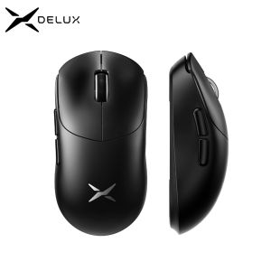 Delux | Delux M400 Gaming Mouse24000DPI1KHz Polling RatePAW3311Tri-mode 500mAh Rechargable Wireless Mice for All Hands PC Gamer