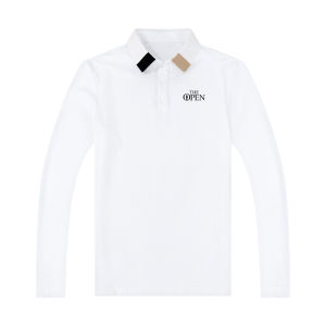 the Open Championship Golf Casual Fashionable Mens Long Sleeve Polo Shirt Autumn Versatile Classy Collared Style for Fitness