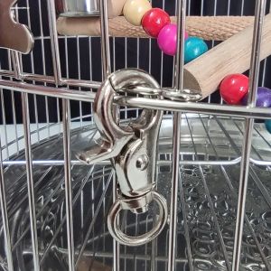 Pet Cage Lock Hook D Type Dog House Lock Parrot Bird Cage Buckle Pig Dragon Cat Cage Lock Metal Material Pet Supplies
