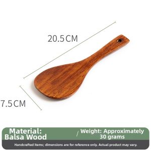 Large Long Handle Wooden Soup Spoon