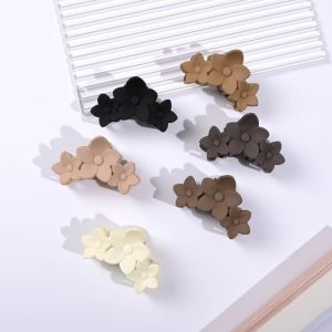 3/6Pcs Womens Model Multiple Colors Fashionable and Simple Medium Flower Hair Claw Shark Clip Suitable for Daily Use Gift