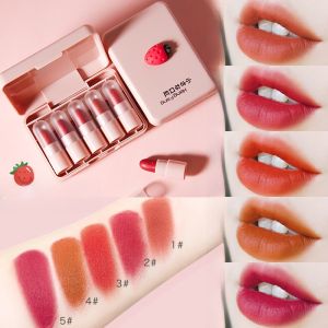 Mini Portable Cute Matte Lipstick Sample Box White Enhancing Student Girl Yellow Skin Lipstick Set Compact Size Convenient