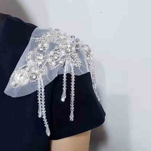 Japanese and Korean Coat Shoulder Flower Mens and Womens Clothing Businese Suit Accessories Exaggerated Brooch Performance Tassel Epaulet Clothing Shoulder Knot Clothing Decoration