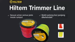 HILTEM TRIMMER LINE 5LB (2.4MM X SQUARE / 3.5MM X TRIANGLE) /DURABLE NYLON STRING CUTTING LINE /TALI MESIN RUMPUT