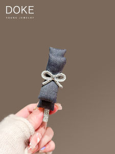 กิ๊บติดผมรูปเป็ดรูปตัวอักษรสีเทาสำหรับผู้หญิง รูปปมไข่มุก ด้านข้าง หวาน หน้าม้า กิ๊บติดผมแบบมีรูปปากเป็ด ของตกแต่งผมแบบใหม่