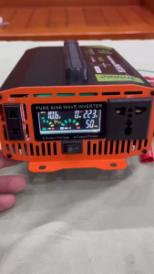 Bộ Kích Điện 12V lên 220V 2000W Sóng Sin Chuẩn – Hàng Nhật Màn Hình LED Hiển Thị