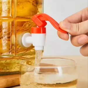 Vòi Gắn Bình Ngâm Rượu Thuỷ Tinh Thay Thế ¢ 12mm / Van Nhựa Đỏ Dạng Nhấn Gắn Bình Nước Tiện Lợi