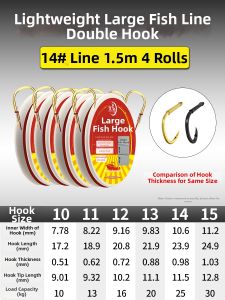 LAODAO | Fish Knot Protective Lightweight Extended Double Hook Rig with Beads for Big Fish 1pc