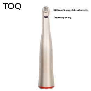 Đầu Tay Khoan Nha Khoa Tăng Tốc 1:5 Đèn Trợ Sáng Kiểu Xoay Ngược Có Nút Nhấn Tiêu Chuẩn Y Tế Đầu Mài FG Phun Bốn Chiều