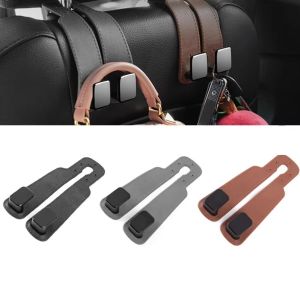 Dual Car Headrest Hook Premium Suede Back Seat Hanger 20KG Heavy Duty Alloy Hook Universal 2 in 1 Design for Vehicles