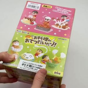 52TOYS | Healing Cute Shin-Chan Cooking Blind Box Handmade Desktop Decoration Ornament Anime Doll Cartoon Model Toy Birthday Gift