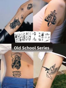 Realistic Waterproof Tattoo Stickers for Men And Women Long-lasting Leg Patterns Small Traditional Vintage Design Arm Decor