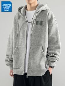 Jeanswest | Áo Khoác Hoodie Zip-Up Phong Cách Mỹ Nam Trẻ
