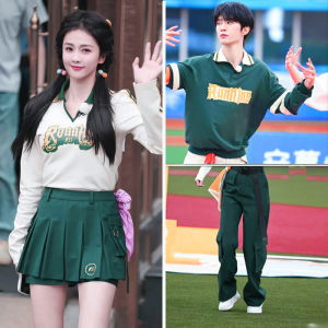 Spring Autumn Long Sleeve Sports Set Womens Casual Outfit Skirt And Work Pants Cotton Material Running White Deer Clothes