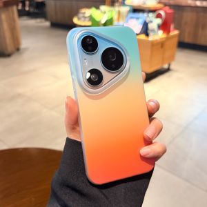 Ốp Lưng Bọc Toàn Phần Chống Sốc Silicone Màu Xanh Đèn Laser Dành cho Huawei P Series